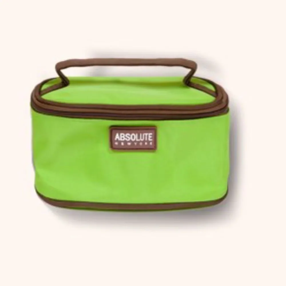 Absolute New York Collaspable Green Cosmetic Make Up Bag Travel